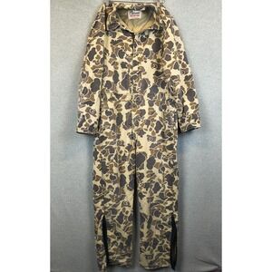 Vintage Walls Blizzard Pruf Coveralls Mens XL Tall Duck Camo Insulated Made USA